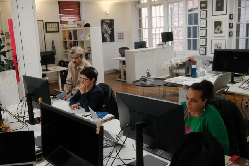walterwakefield team at their desks in the studio